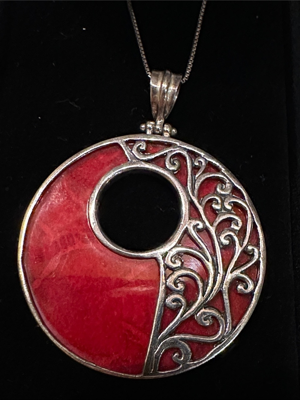 Reversible Red Stone Pendant